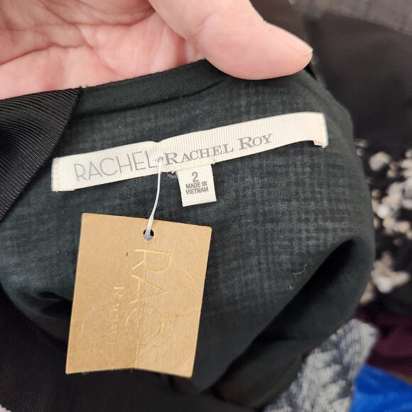 NWT RACHEL Rachel Roy Gray Architexture Twilight Combo Pencil Dress Women's 2 - Picture 5 of 8